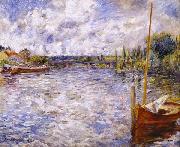Pierre Auguste Renoir The Seine at Chatou painting